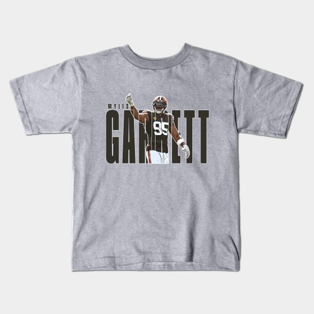 myles garrett Kids T-Shirt by islandersgraphics